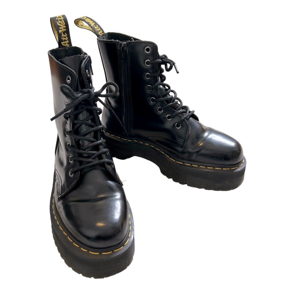 Dr. Martens Polished Black Jadon Platform Boots L8M7